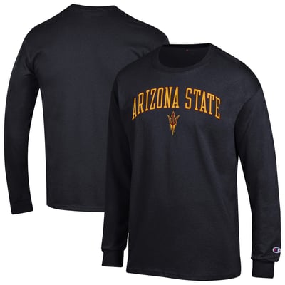  Arizona State Sun Devils Champion Arch Over Logo Long Sleeve T-Shirt - Black